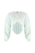 Be Your Self Corset Sweatshirt Top Top EDGE Small White